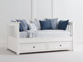 Sofás cama de madera - 205 x 100 x 90 cm - blanco - 2 cajones integrados - diseño clásico para salón y dormitorio