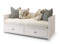 Sofás cama sofá cama convertible 200x90x85 cm color blanco con 2 cajones de almacenamiento para salón estilo clásico