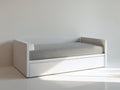 Sofás cama de madera 200 x 90 x 85 cm - blanco-beige claro - cama nido con diseño minimalista